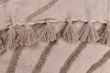 close up of cotton plaid edge