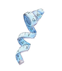 Sewing as a hobby or profession. Sewing items, watercolor illustration