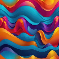 abstract lines and shapes creating a vibrant composition