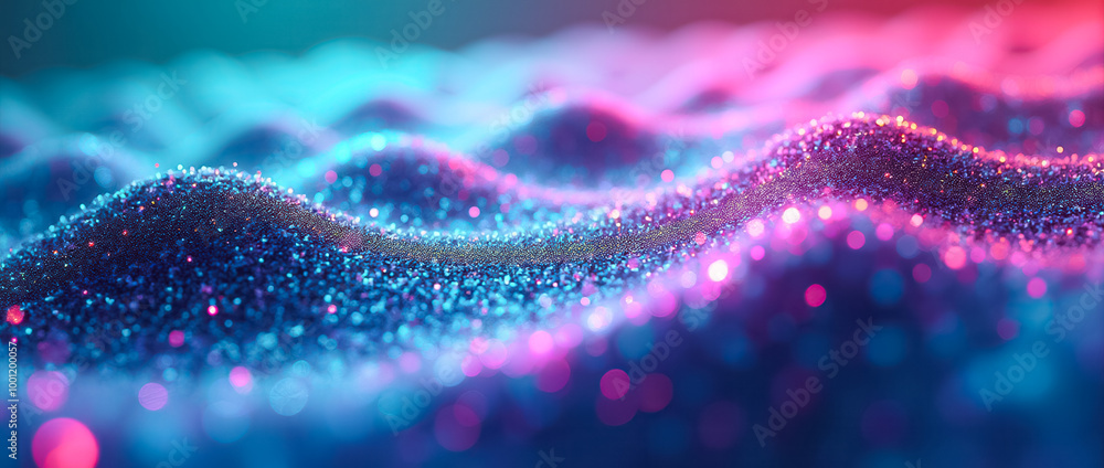 Poster this abstract backdrop features a mesmerizing texture with holographic surfaces that transition thro
