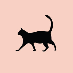 cat silhouette vector illustration collection black color