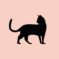 cat silhouette vector illustration collection black color