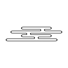 Cloud Japanese, Chinese. Asian elements. Pattern cloud for design prints. Clouds cartoon isolated on white background.