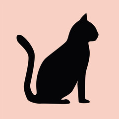cat silhouette vector illustration collection black color