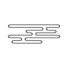 Cloud Japanese, Chinese. Asian elements. Pattern cloud for design prints. Clouds cartoon isolated on white background.