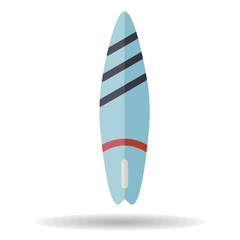Surfboard flat vector icon design. Summer sign