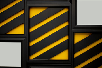 yellow and black and white stripes background