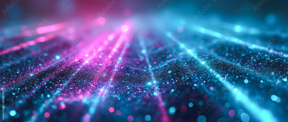 Poster this design showcases a mesmerizing abstract background with dynamic, holographic surfaces that tran