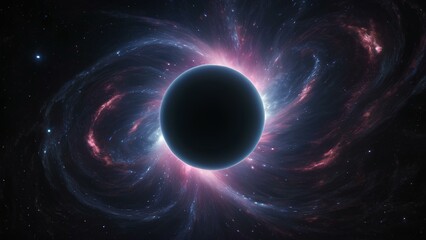 Obraz premium A mesmerizing, abstract shape floating in space, illuminated by diffused light. A high-resolution image representing cosmic wonder and otherworldly creativity