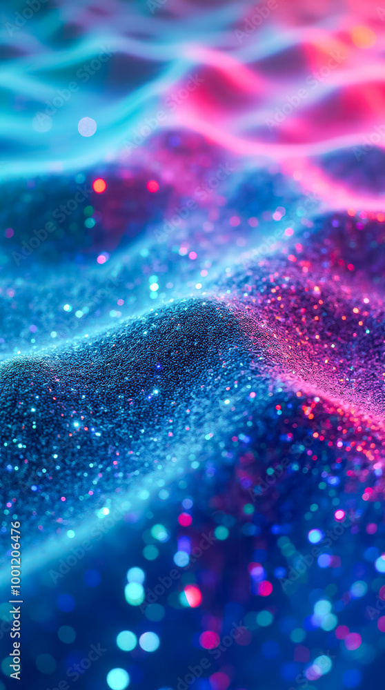 Poster this artwork showcases an abstract background filled with futuristic textures that appear to shift a