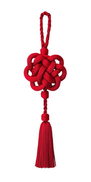 Traditional chinese lucky knot isolated on transparent background