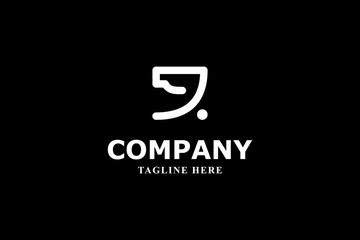 letter d modern horse logo