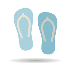Flip Flops flat vector icon. Summer sign