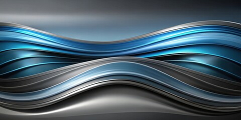 Sleek Gradient Gray Blue Black Monochrome Abstract Wave Wallpaper Texture Background for Copy Space Design Projects or Printing Needs