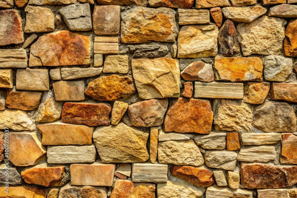 Poster natural rough stone wall texture with subtle cracks and earthy tones, ideal for adding depth and vis