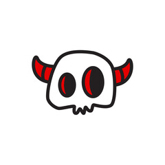 skull character design vector illustration