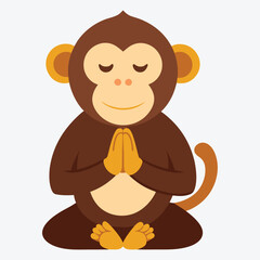 monkey vector image illustration and artwork