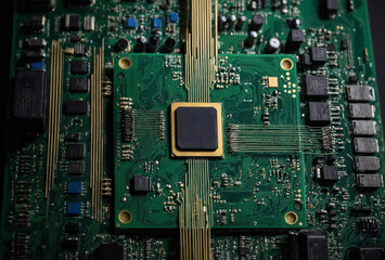 green electronic circuit board