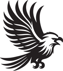Obraz premium African Fish Eagle black and white vector design
