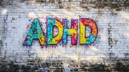 Colorful ADHD Graffiti Art