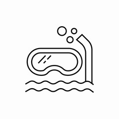diving mask icon sign vector