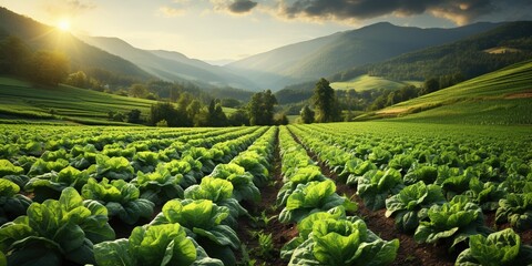 field in the mountains