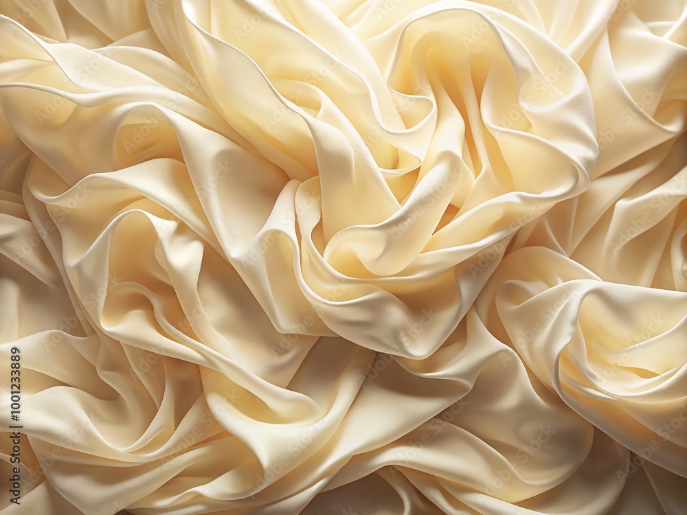 Poster soft, creamy, abstract texture with gentle folds and subtle shadows, creating a calming and elegant 