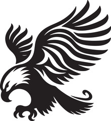 Obraz premium African Fish Eagle black and white vector design