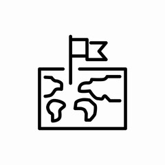 country flag on the map icon sign vector