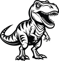 tyrannosaurus dinosaur vector illustration