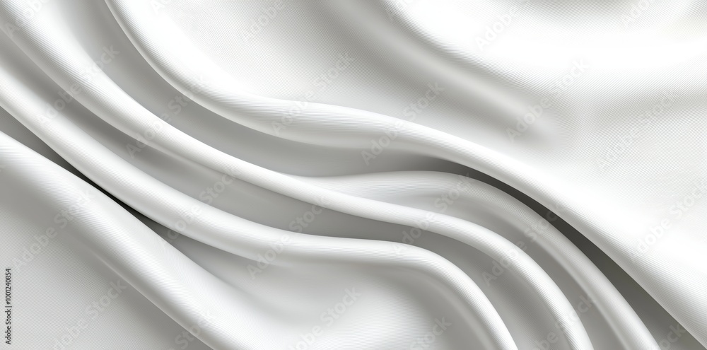 Poster the background is a minimalist abstract white crumpled texture with soft folds and shadows