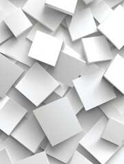 Obraz premium An elegant white and grey background with a square overlapped pattern in white and light grey. White background with shadow. Simple geometric design using white and light grey.