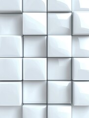 Modern white and light grey square overlapped pattern on white background. Minimal geometric white light background abstract design. Elegant white and grey background.