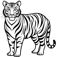 tiger cartoon isolated on white