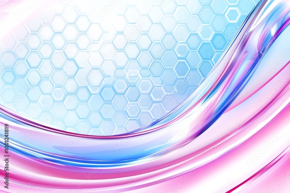 Poster design of hexagonal background. geometric abstract background with molecular structure.