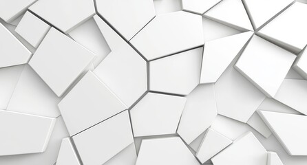 Fototapeta premium A shimmery mosaic subtle background with geometric white abstract design.