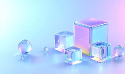 Obraz premium Geometric composition and abstract 3D render