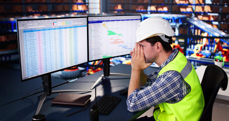 Tired Unhappy Warehouse Worker
