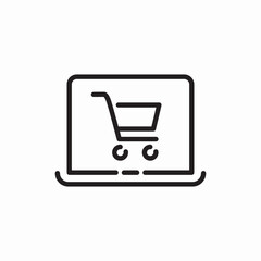 internet shopping pc icon sign vector