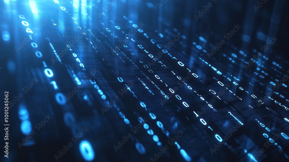 Poster binary code background