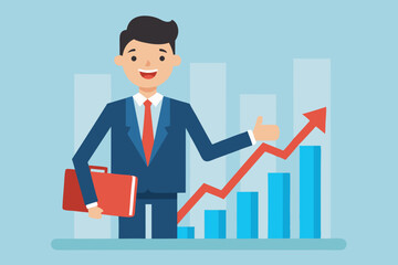 business man with graph
