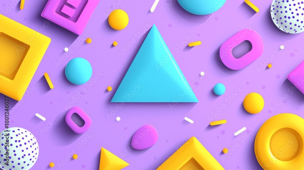 Poster geometric abstract graphic with colorful abstract pattern