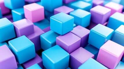 Obraz premium Abstract violet background with 3D render polygons. Abstract violet geometric technology background with 3D render polygons. 3D Rendering Purple Background with Abstract Blue Purple Background.