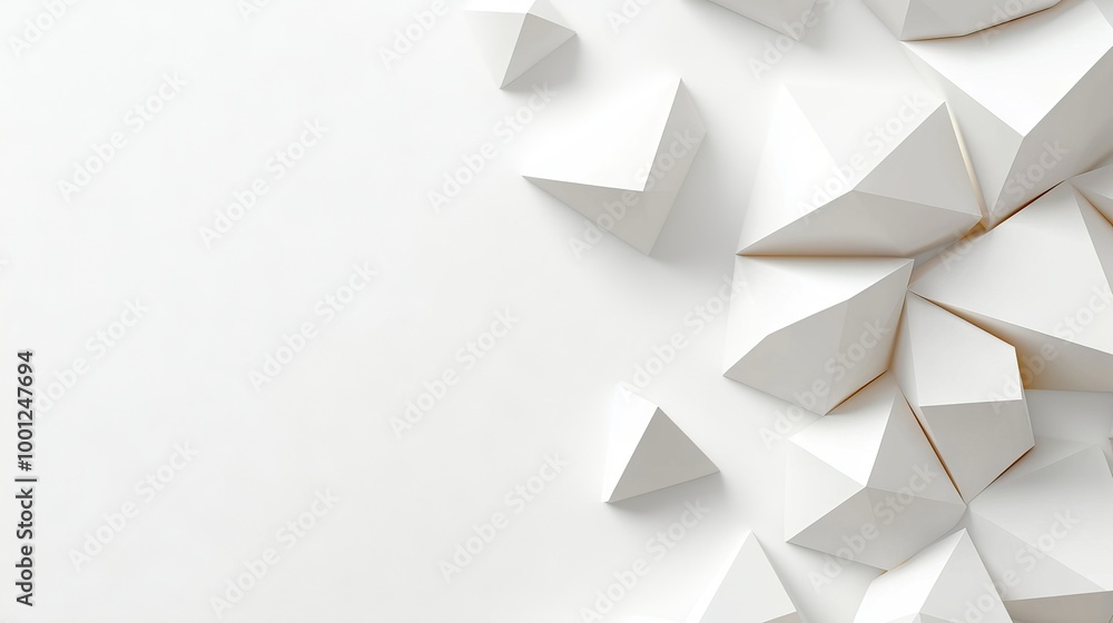 Poster the background of this texture is an abstract white geometric polygonal pattern