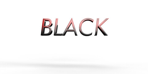 Black friday 3d text banner with red and black checkered pattern