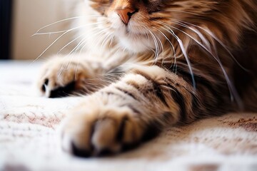  kitty knead close up of a cats paws slow shutter speed effect