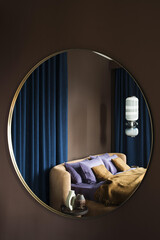 Modern luxury bedroom interior in minimal scandinavian style, 3d render