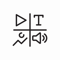 multimedia file icon sign vector