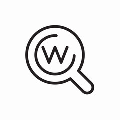 wiki search icon sign vector