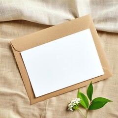 Matte blank card illuminated by soft light reflections, symbolizing elegance and professional stability.